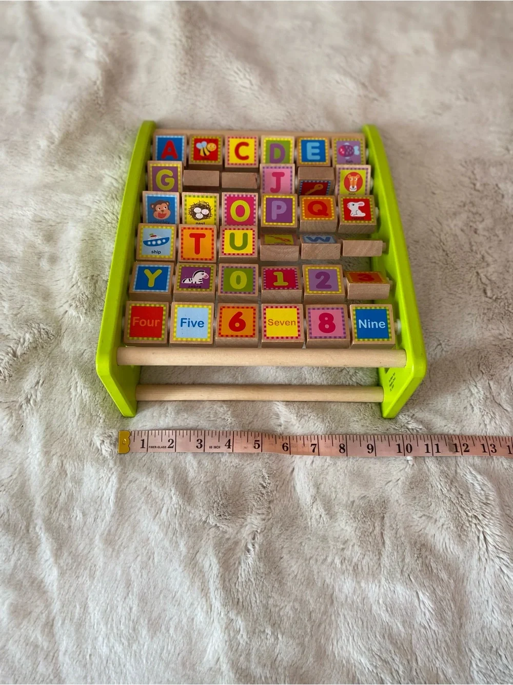 Fat Brain Toys Alpha-Abacus solid-wood learning toy
